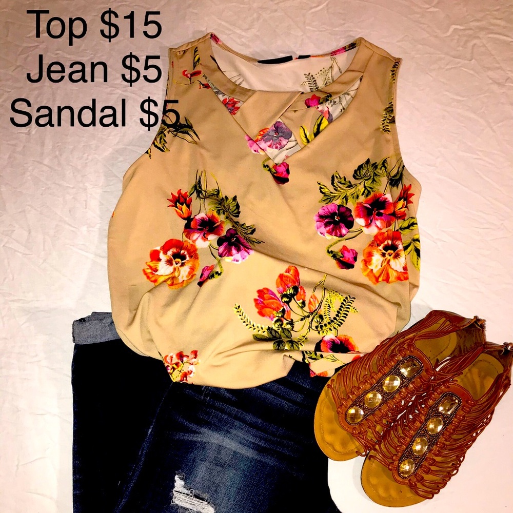 Casual Top and Torn Jean